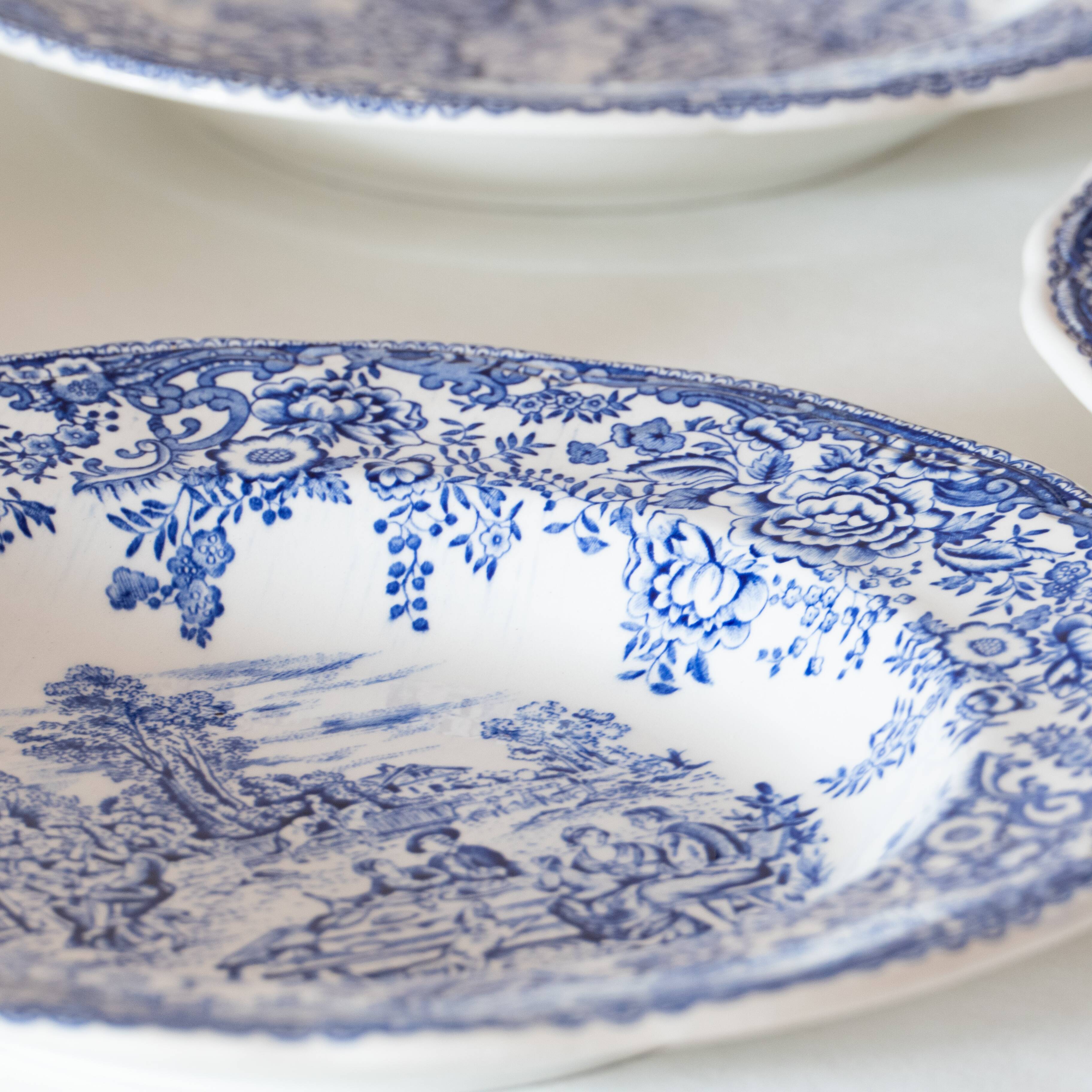 6 old hollow plates KG Lunéville