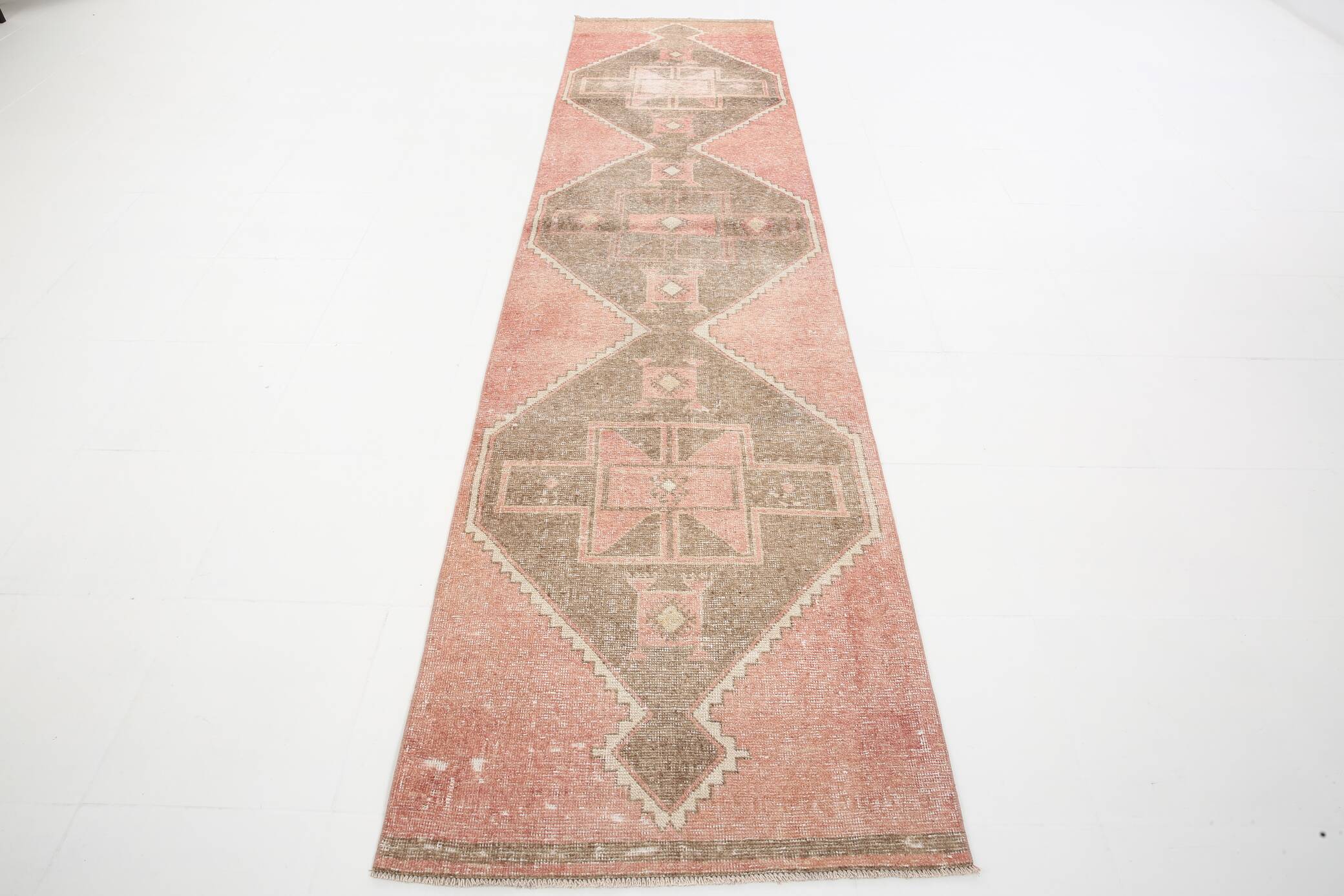 Turkish Rug Runner, 91x379Cm