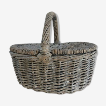 Panier en osier ancien pour enfants