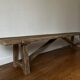 Millau bench solid oak antique - 200 cm