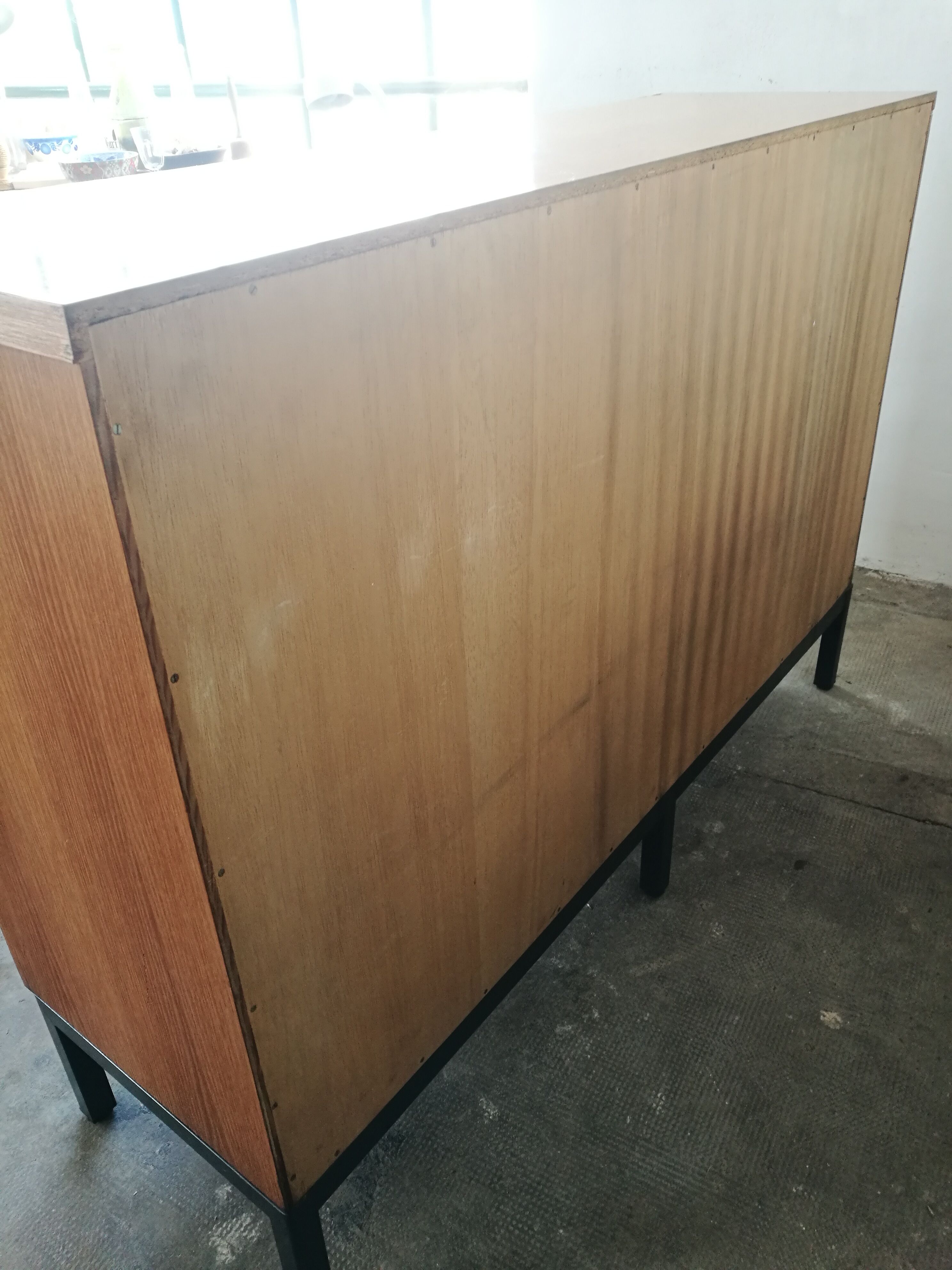 Vintage top sideboard from the 80s, sliding doors