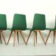 Set of 4 Teak Dining Chairs by van Os, 1950s