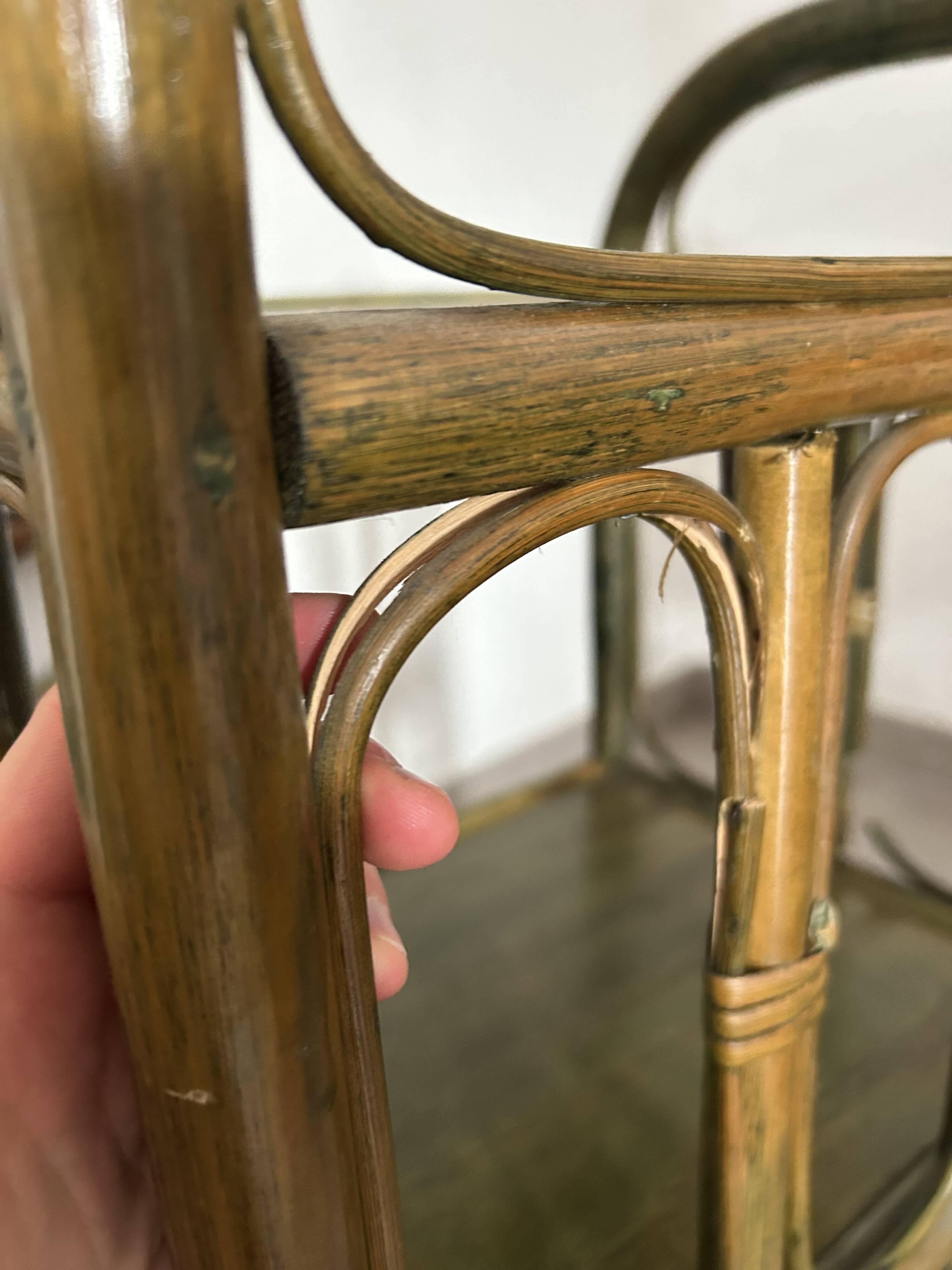 Rattan bedside table