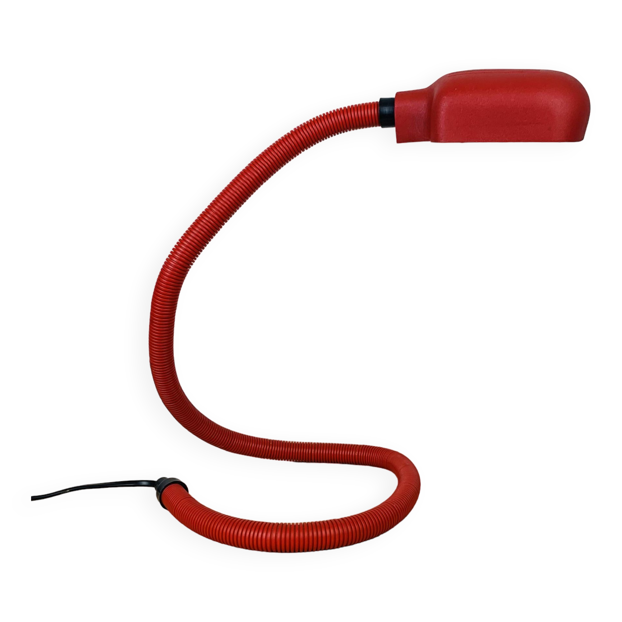 Lampe serpent flexible rouge années 80