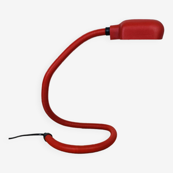 Lampe serpent flexible rouge années 80