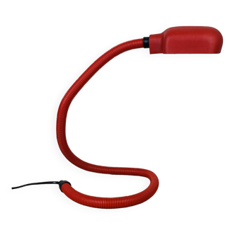 Flexible red snake lamp from the 80s