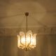 Carl Fagerlund brass and glass acanthus leaf chandelier, Sweden 1960s