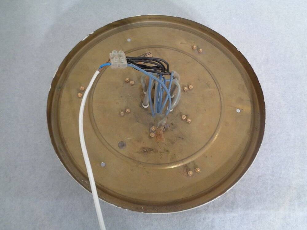 Large gilded brass and crystal glass ceiling lamp by Ernst Palme for Palwa, 1960s