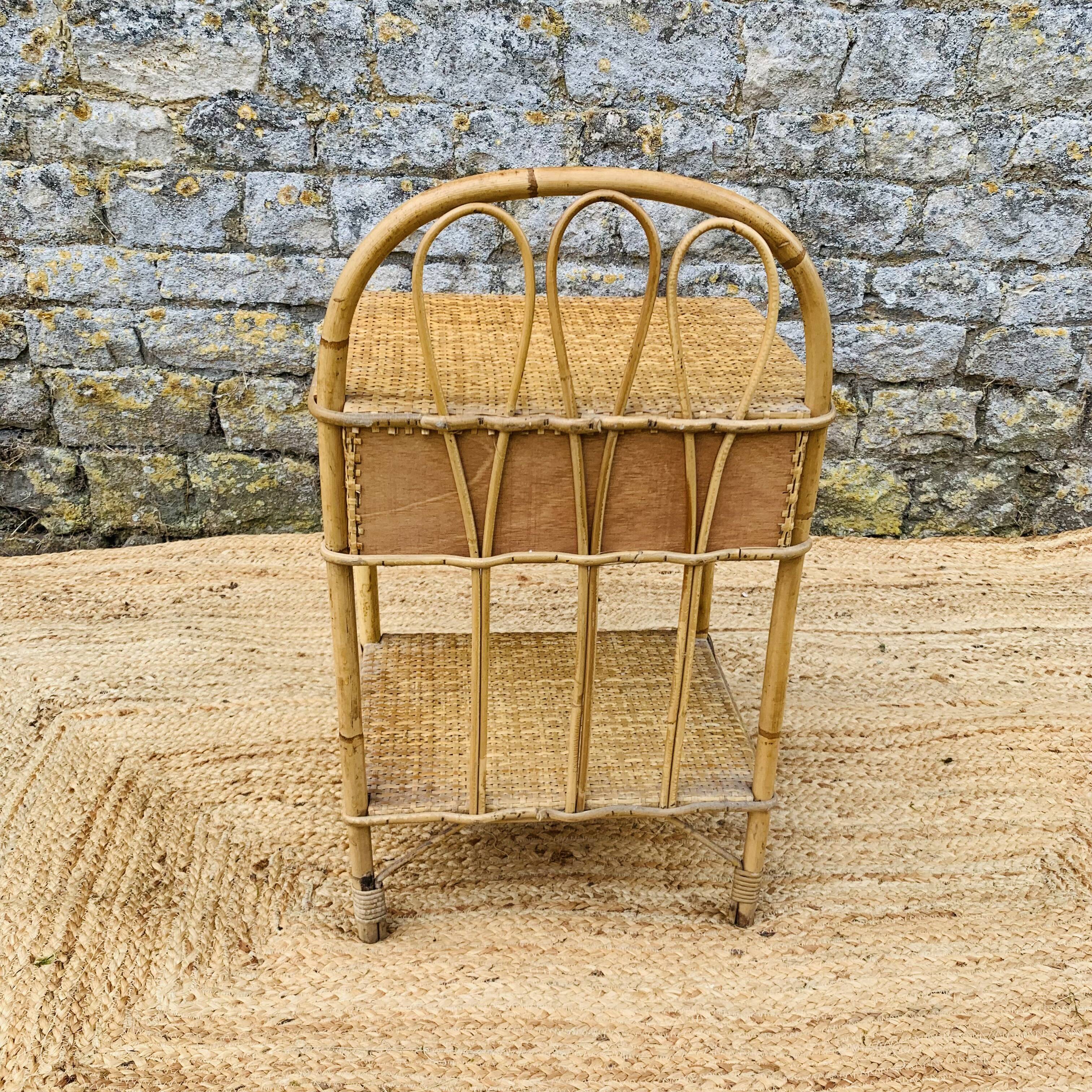 Rattan bedside table