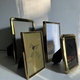 Set of 4 antique brass frames