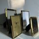 Set of 4 antique brass frames