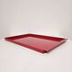 Vintage Italian Red Metal Trays / Mid-Century Modern Decorative Servin
