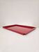 Plateaux en métal rouge vintage italien / Service décoratif moderne du milieu du siècle