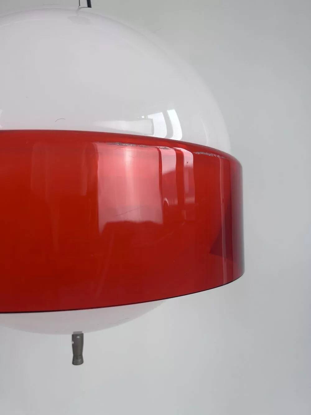 "Orbital" pendant light – red and white (1970s)