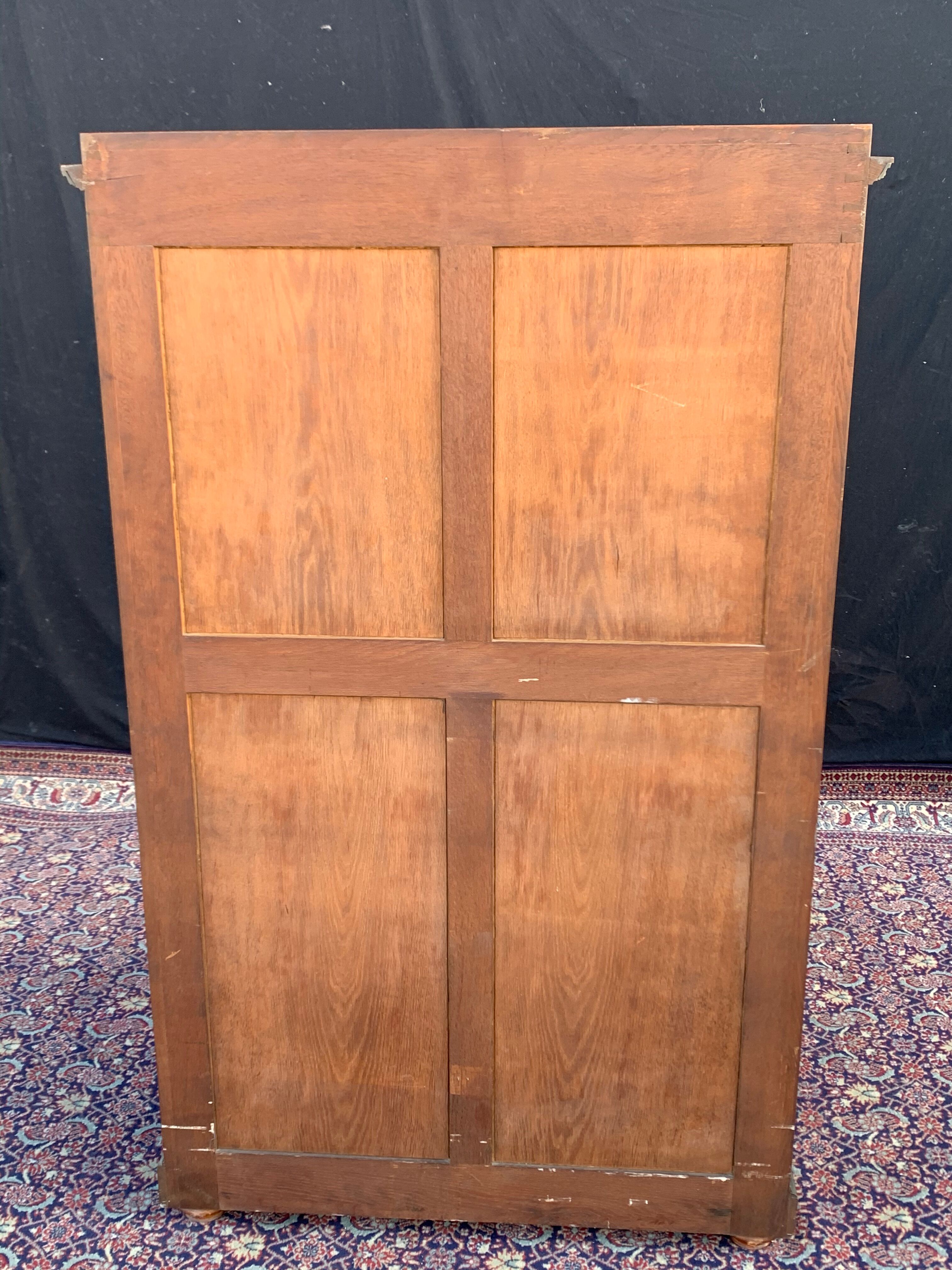 Secretary cabinet in amboine magnifying glass