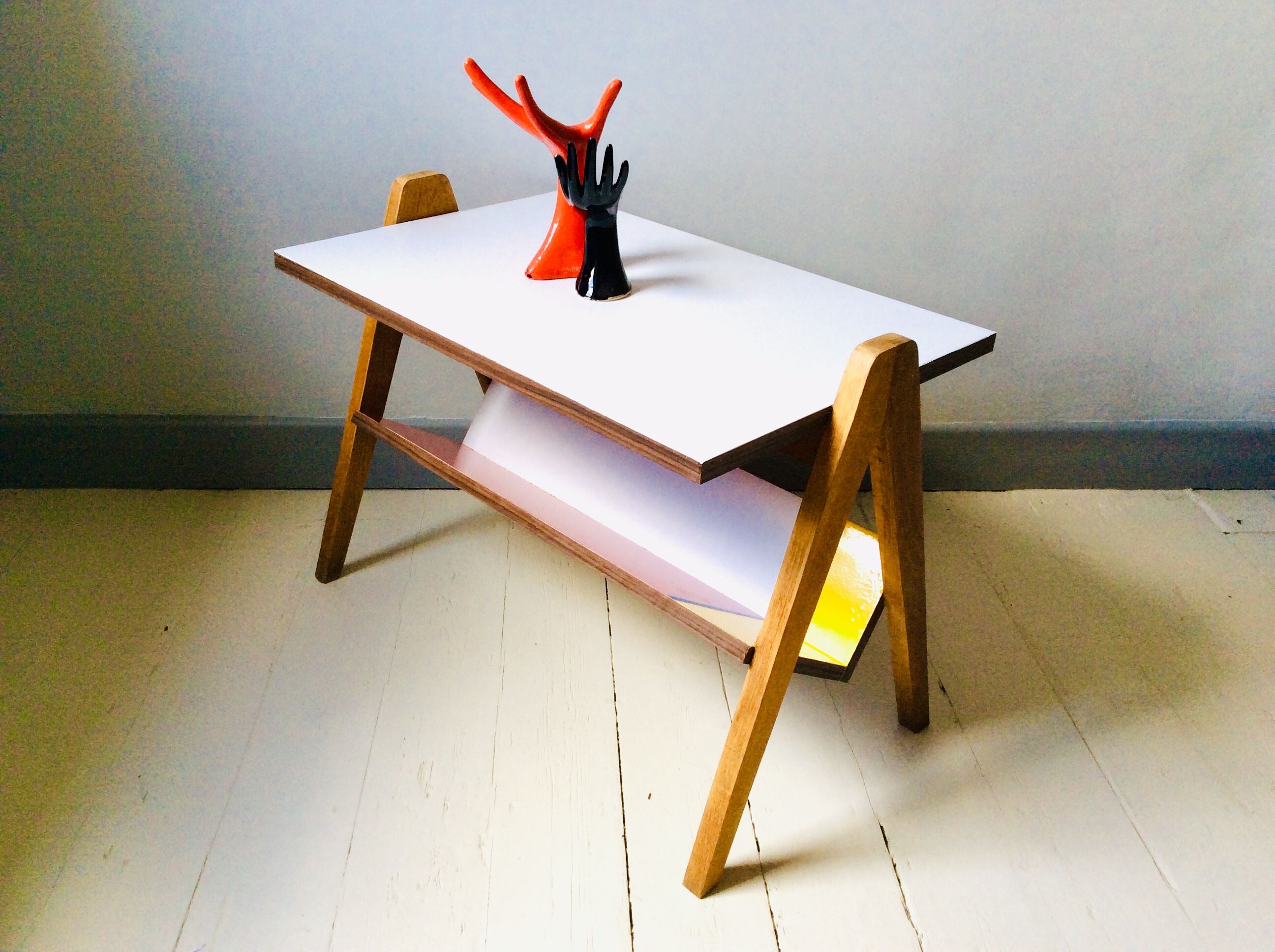 Coffee table legs vintage compass