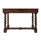 Table / desk style Henri II solid oak