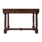 Table / desk style Henri II solid oak
