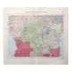 Vintage Central Africa map 38x43cm from 1950