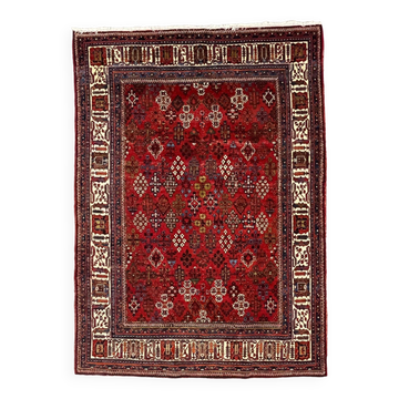 Tapis persan vintage Meymeh, tapis oriental fait main en laine 328x236 cm
