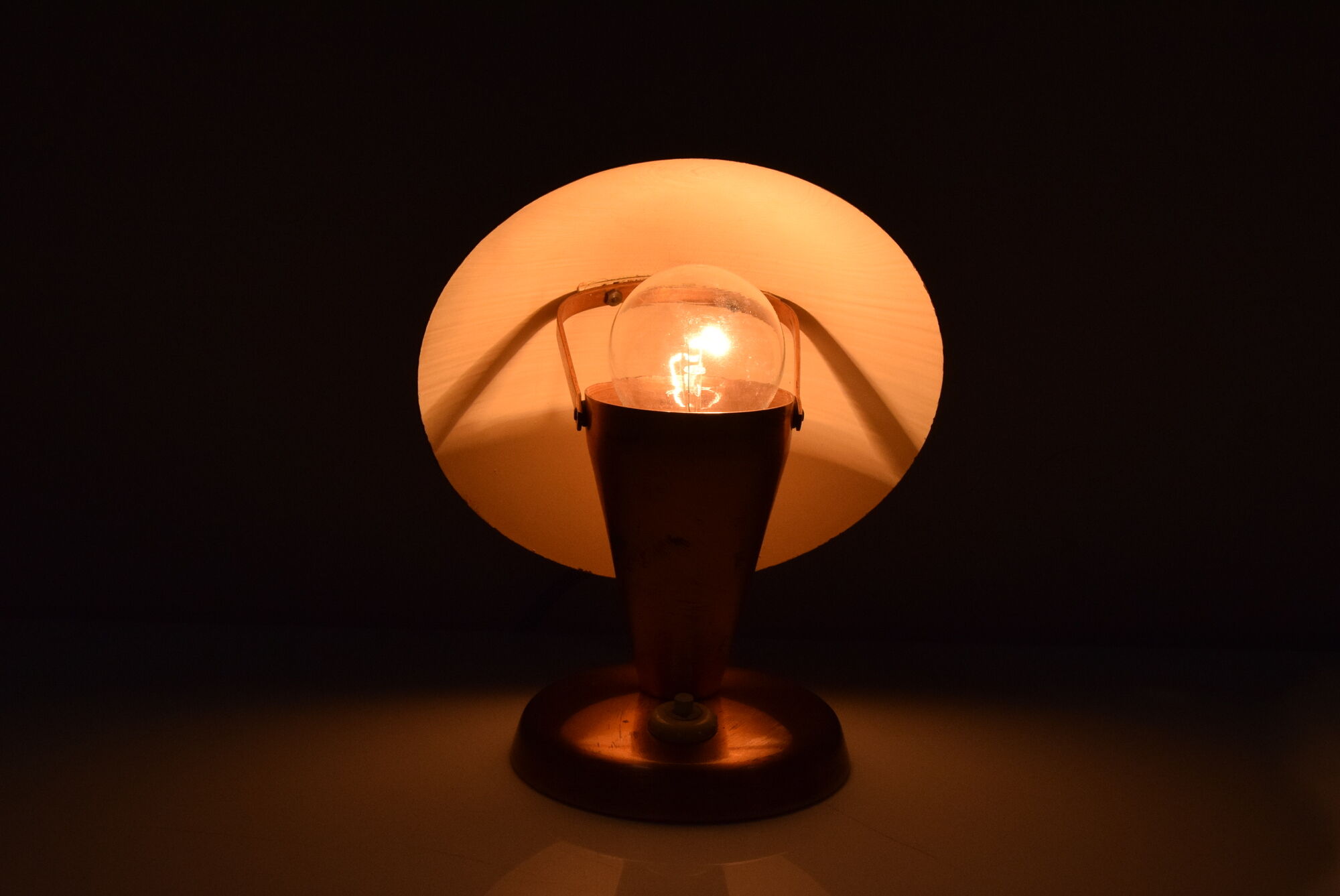 Art deco table lamp with flexible shade,1930's