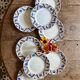 Set of 8 antique flat plates - Canada from Moulin des Loups