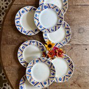 Set of 8 antique flat plates - Canada from Moulin des Loups