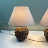 Pair of bedside lamps