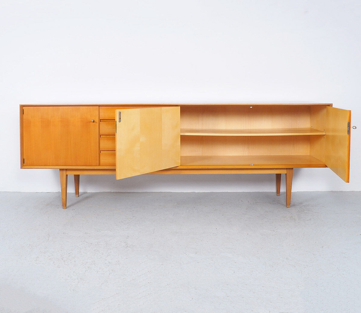 Cherry sideboard with drawers, 1960s