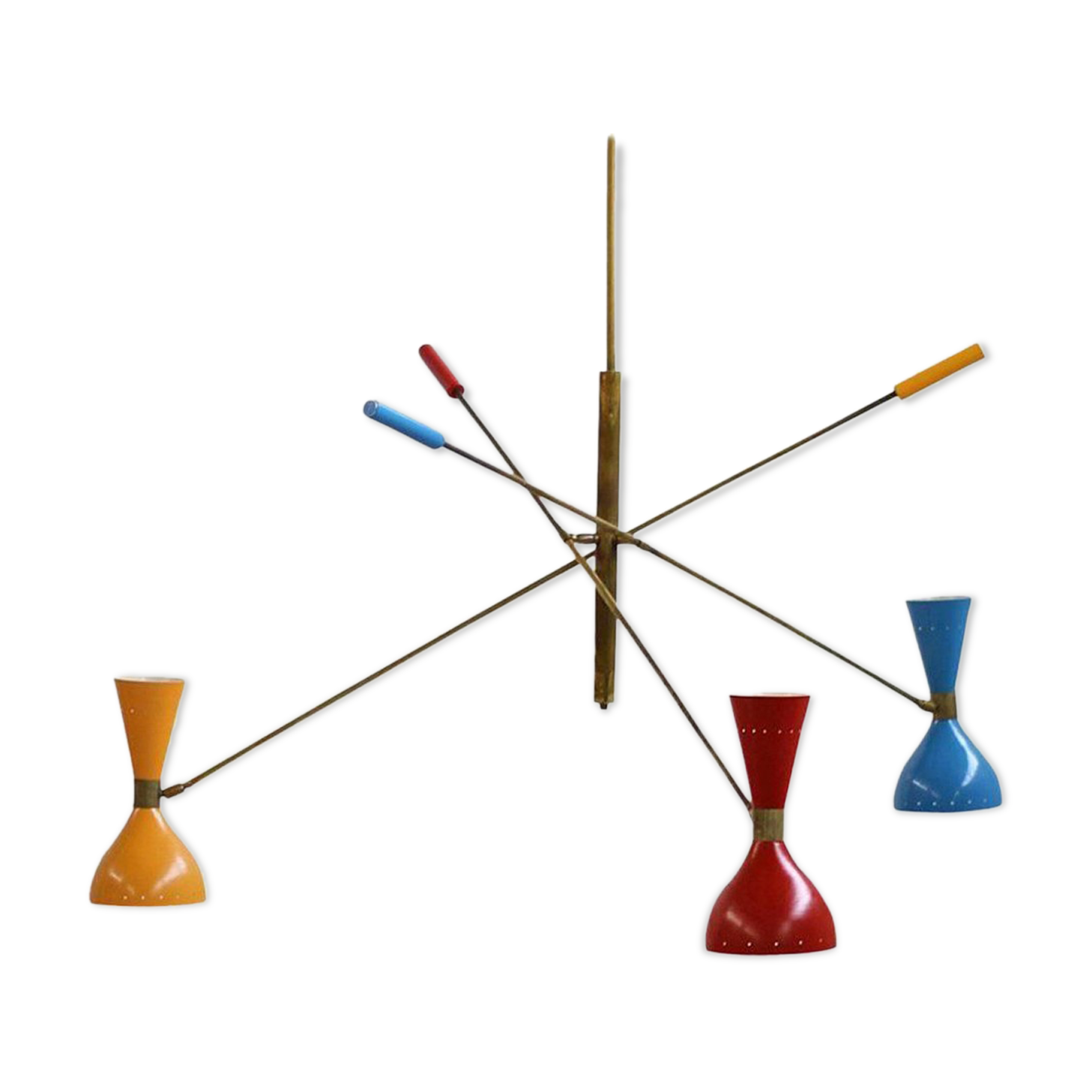 Chandelier pendulum Italian style year 50 to 3 adjustable arms