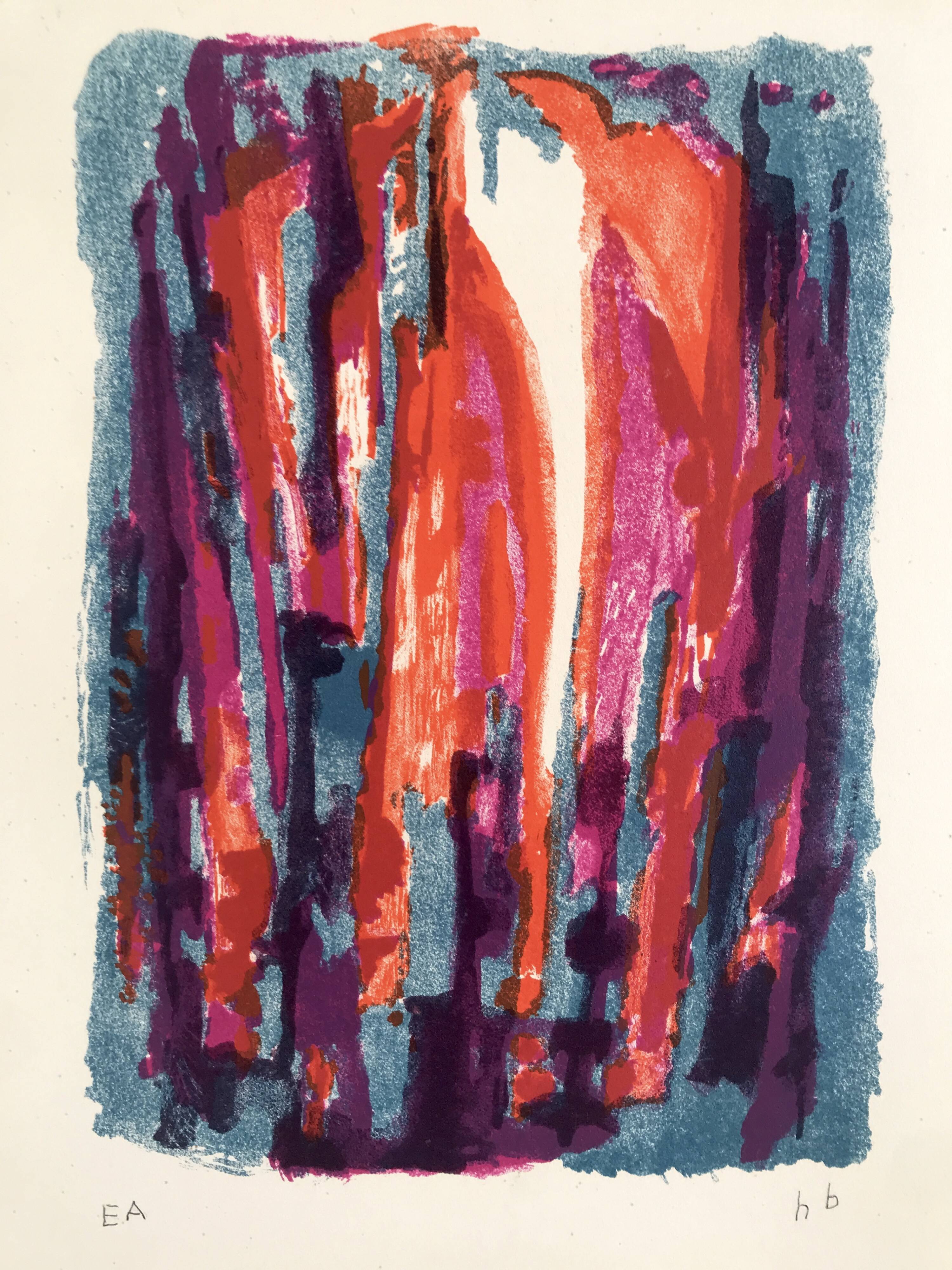 Honoré-marius bérard, gloria, 1950-51. original lithograph signed in pencil