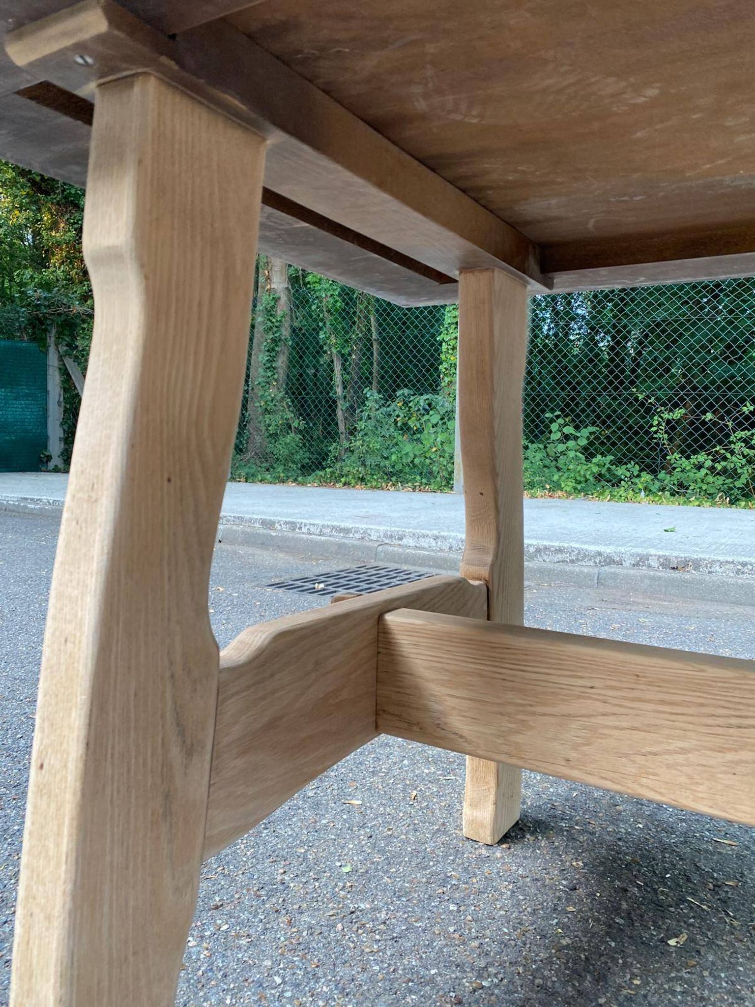 Monastery dining table stripped in oak 170cm 1950s