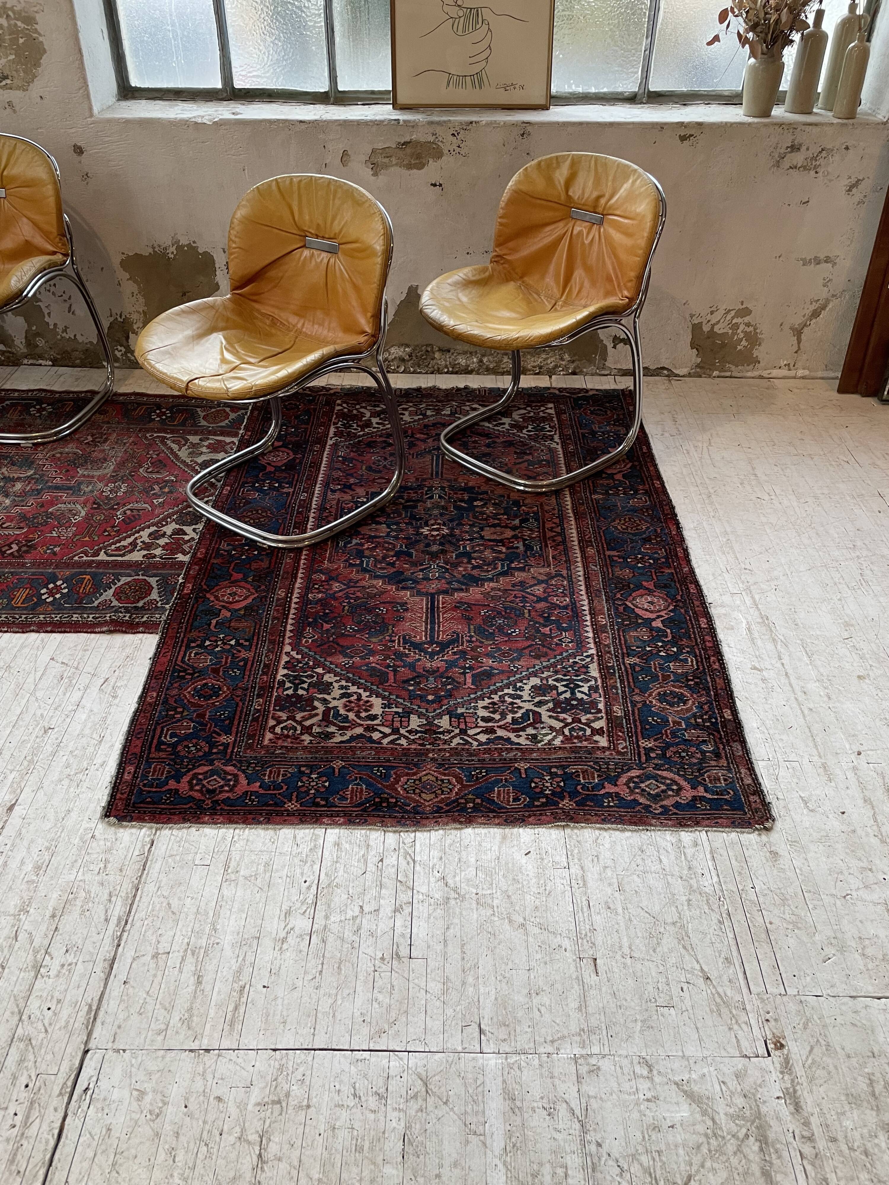 4 chairs Rinaldi "Sabrina" yellow leather