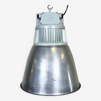 Lampe à Suspension Vintage Industrielle Argentée d'Elektrosviti, 1960s