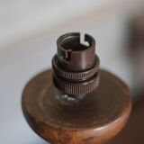 Turned wood lamp base, wooden lamp, table lamp, living room lamp