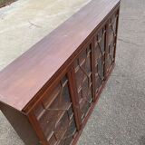English display cabinet with 4 doors in mahogany, 1960.