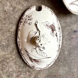 HB & Cie brown ironstone gravy boat with lid