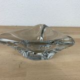Empty ashtray trilobed crystal bag Daum