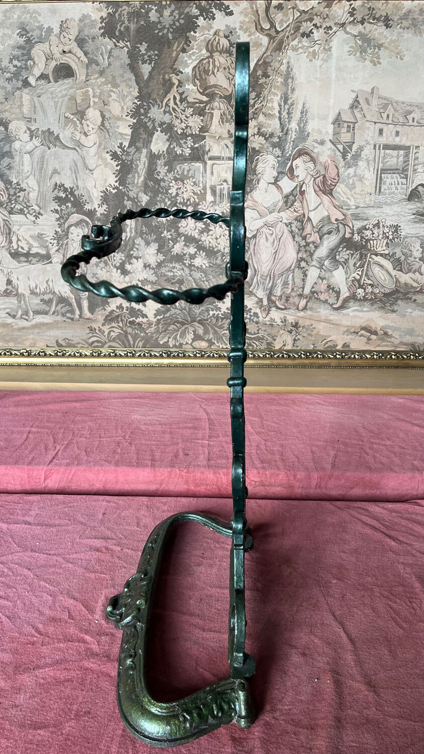 Umbrella stand in enameled cast iron and vintage iron