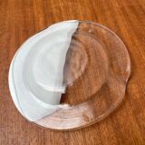 Vintage plate or bowl in German glass by Hans Jürgen Richartz for the Richartz art collection, Mathildenhütte, Solingen, Germany.