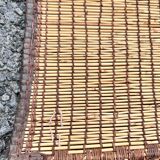 Mauritanian African mat in leather and reeds