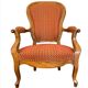 Fauteuil cabriolet style Louis XV, vers 1850