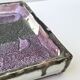 Plat / vide poche gres blanc chamoté & émaillé, pièce d'atelier signée 1970