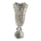 Polished and frosted molded crystal vase – Mid-20th century
