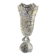 Polished and frosted molded crystal vase – Mid-20th century