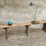 Vintage wooden bench, side table