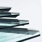 Glass & chrome Nesting Tables by Pierangelo Galotti Radice, Italy, 1970s