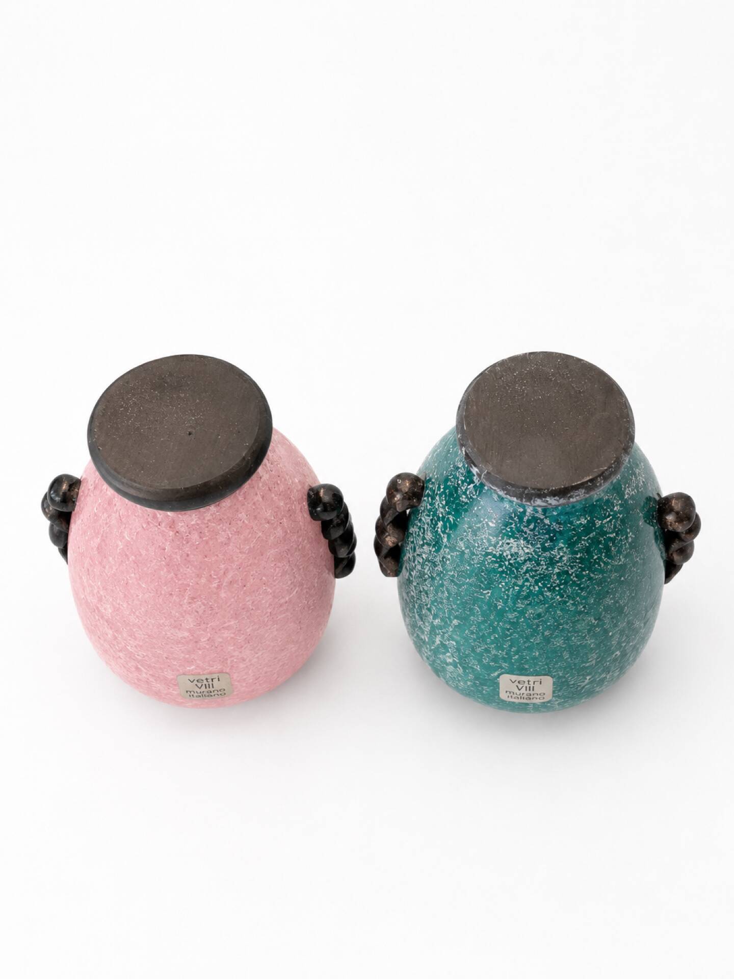 Pair of Murano Scavo amphora vases by Gambaro & Poggi