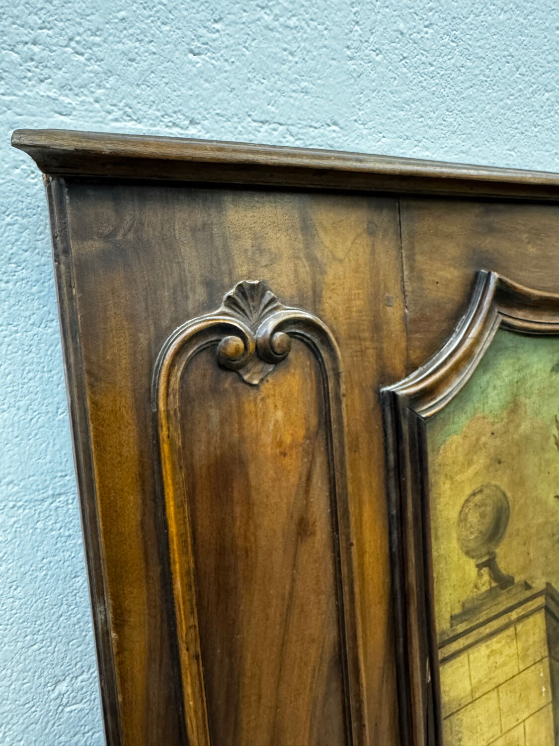Antique grand trumeau fireplace mirror