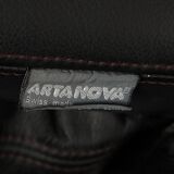 Artanova — “Medea” Modular Corner Sofa (2 Modules) — Black Leather — 1990s